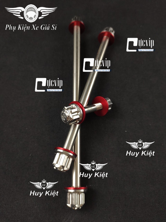 Combo cốt trục bánh xe trước sau + cốt phuộc + tán salaya long đền đỏ cho winner v1, winner x, winner x v3 ms5685