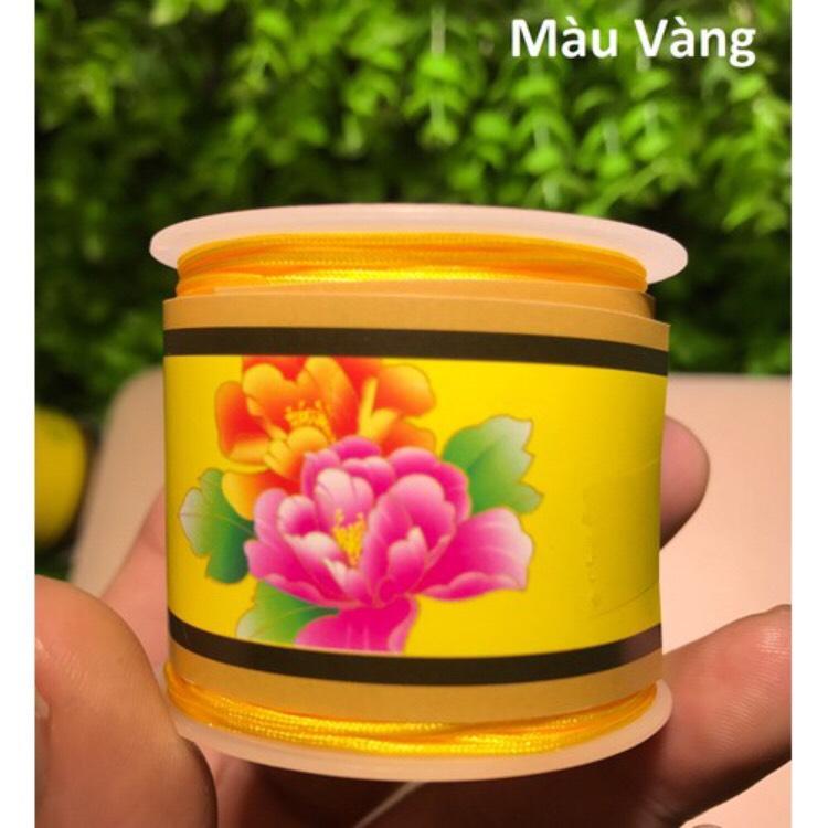 Cuộn dây dù, dây tim màu vàng để tết vòng và làm đồ Handmade size 0,8mm