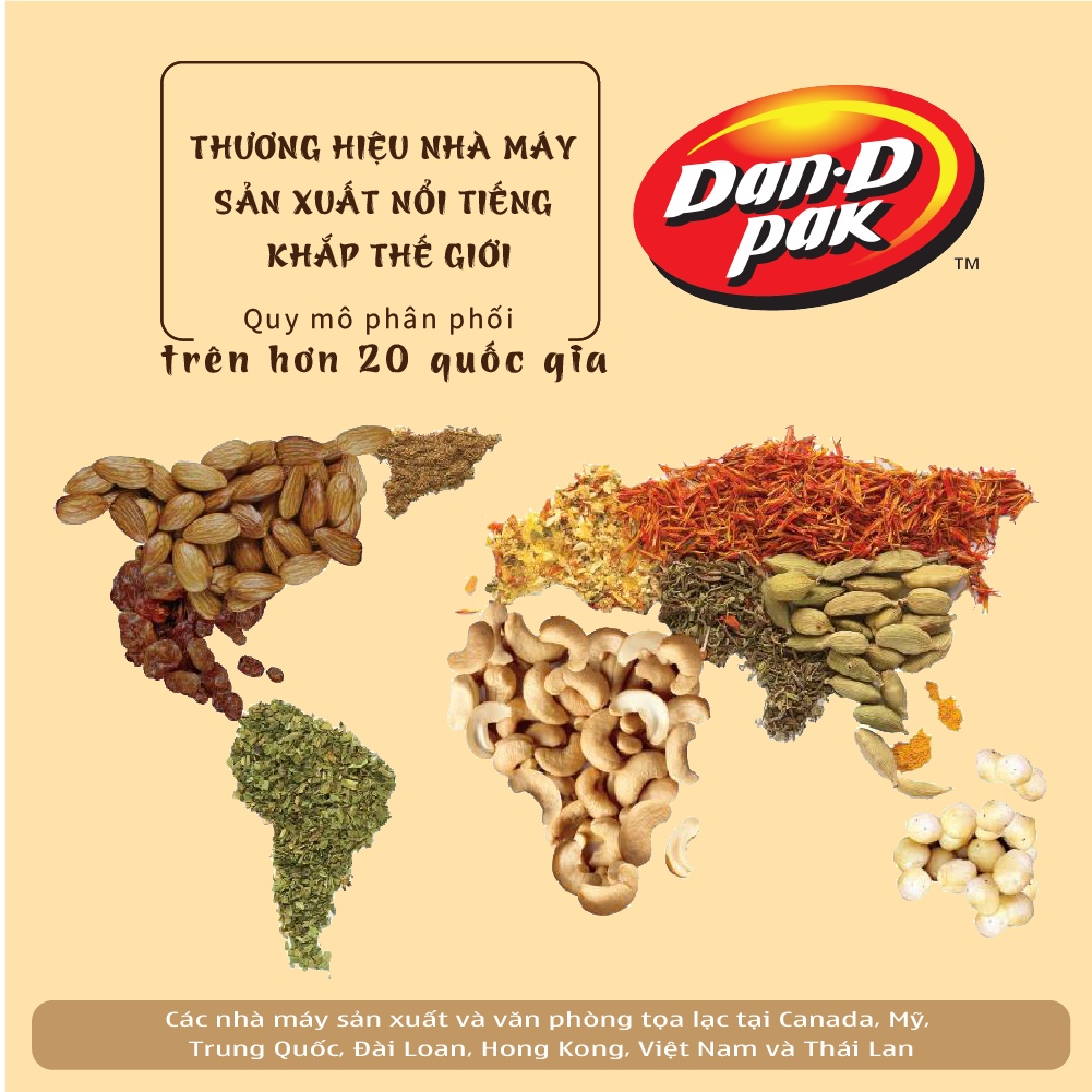 [Chính hãng] Bột điều tự nhiên 270g Dan D Pak