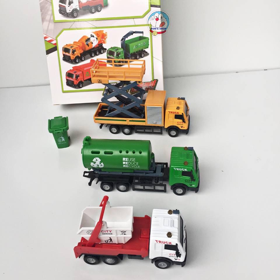 Set 3 chiếc xe công trình bằng sắt siêu bền