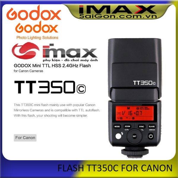 Đèn Flash Godox TT350C cho Canon, Chính hãng