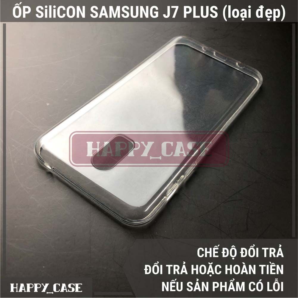 Ốp Điện Thoại Samsung J7 Plus (LOẠI ĐẸP) Thin Transparent Silicon