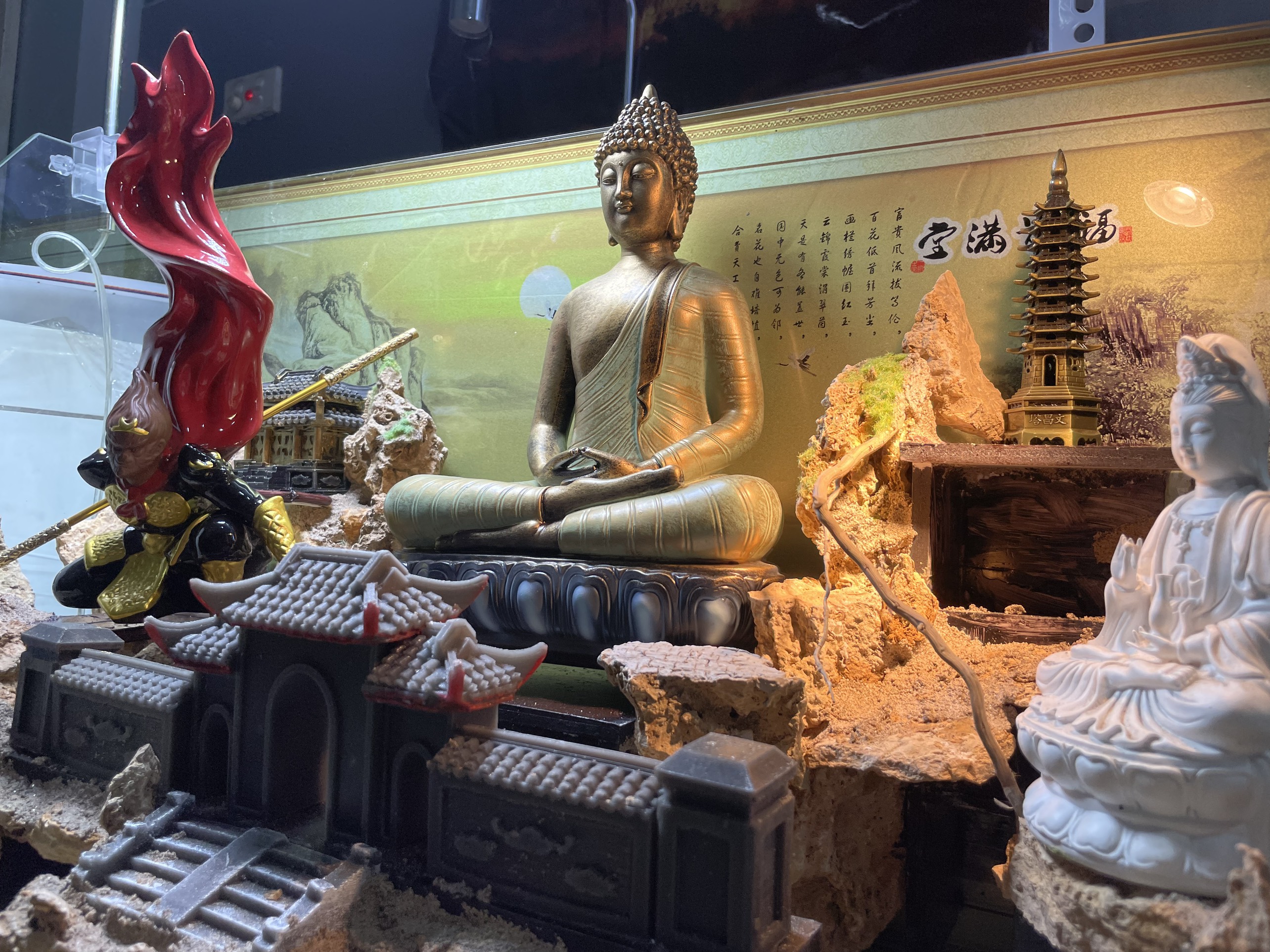 Buddha statue golden bronze high-grade