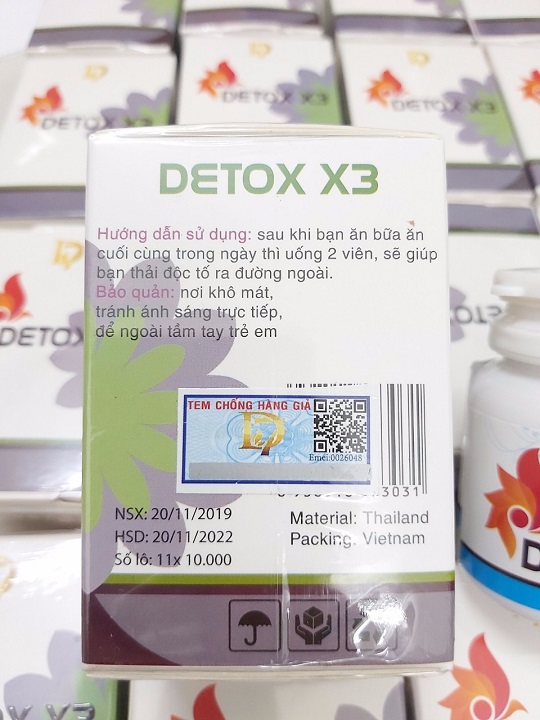DETOX X3 GIAM NHANH MỠ BỤNG 60 VIÊN