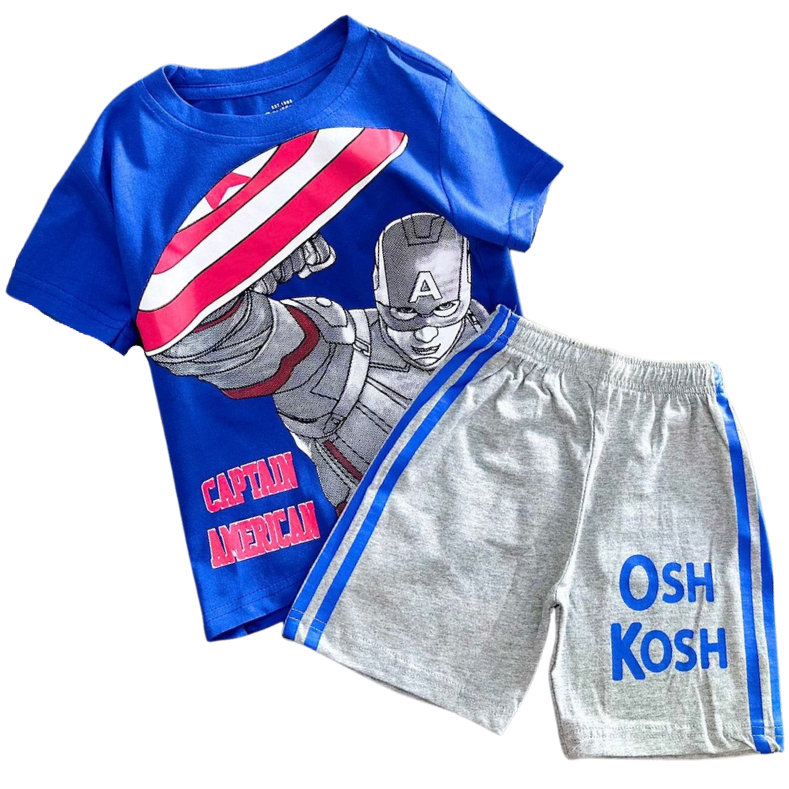 Bộ bé trai size đại 11-40 kg set đồ cộc tay quần áo thun cotton cho bé trai in hoạt hình siêu nhân khủng long cá mập quái xế Homie Kids