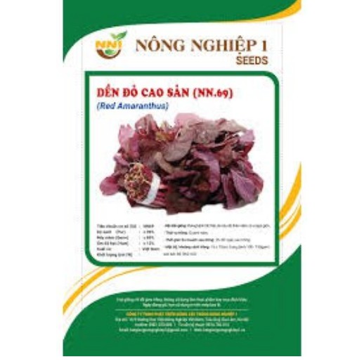 Hạt giống rau dền đỏ cao sản