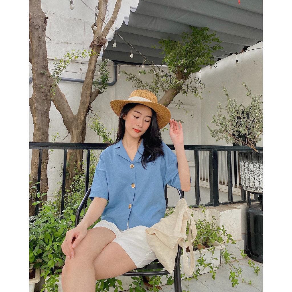 Áo Sơ Mi Nữ Công Sở Dáng Ngắn Cộc Tay [nana store]
