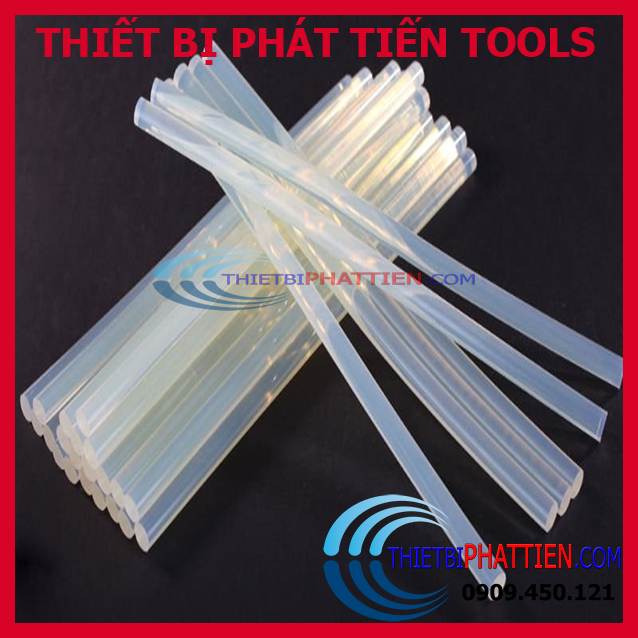 10 cây keo nến nhỏ trong suốt phi 7mm dài 27cm