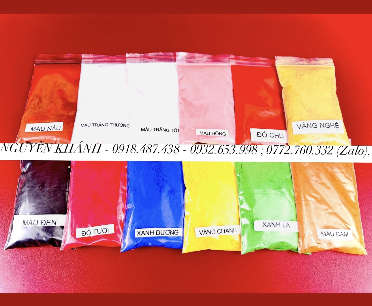 Bột màu cato (đen , đỏ chu , màu vàng,.......) 1 lạng