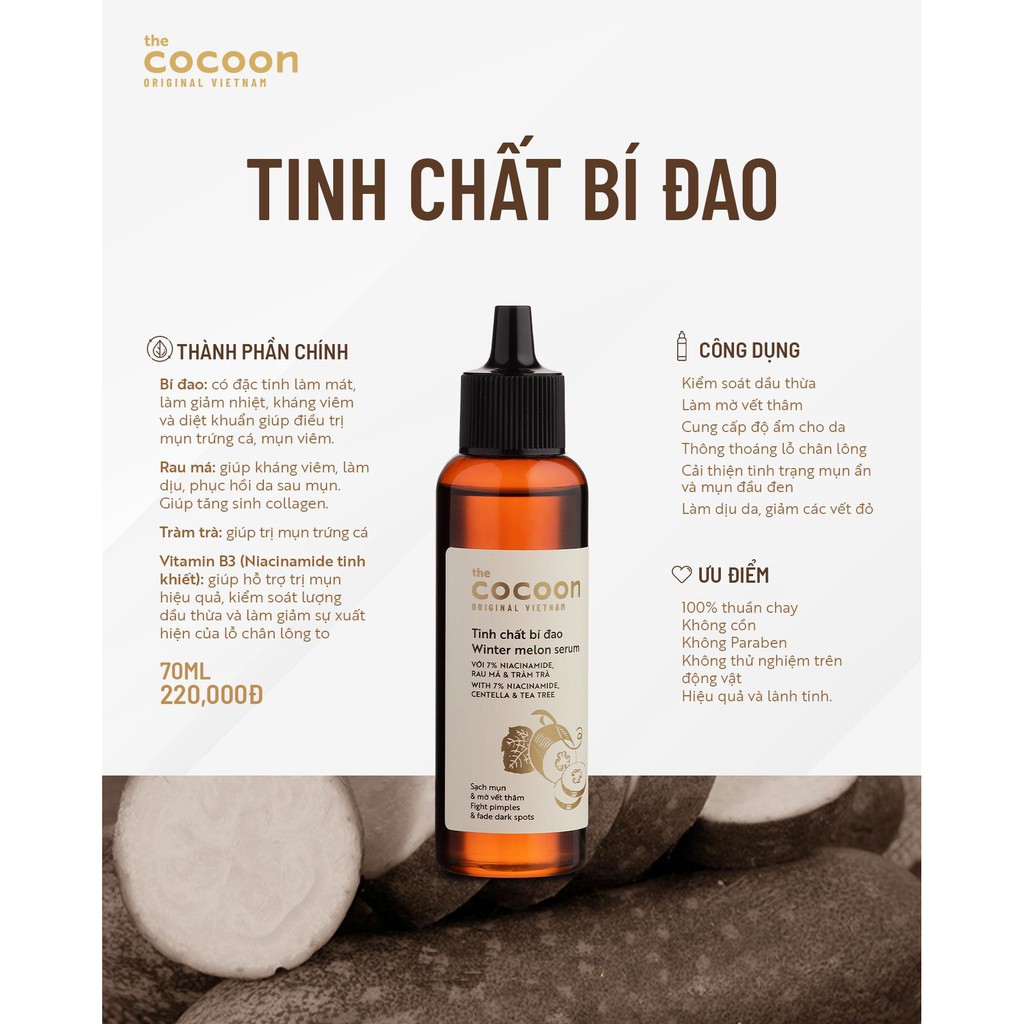 Tinh chất bí đao Cocoon Winter melon serum 70ml