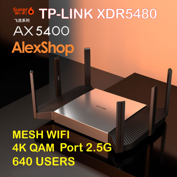 Bảng giá Phát WiFi 6E TP-Link XDR5480 Turbo AX5400 Mesh Hỗ Trợ 640 Người Dùng Cổng 2.5G Phong Vũ