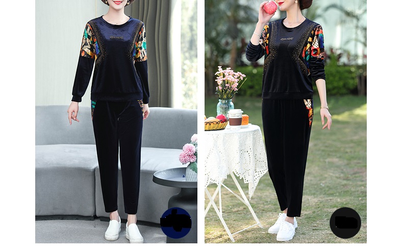 Bộ đồ trung niên nữ cao cấp, bộ nhung