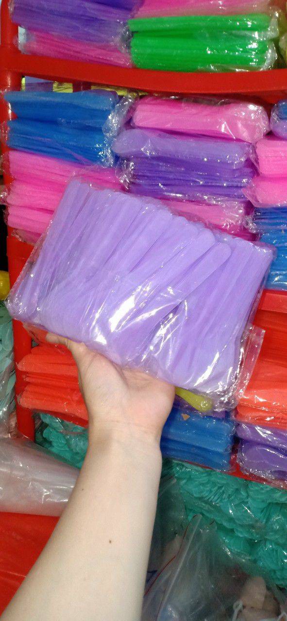 Combo 100 muỗng múc kem [màu tím]