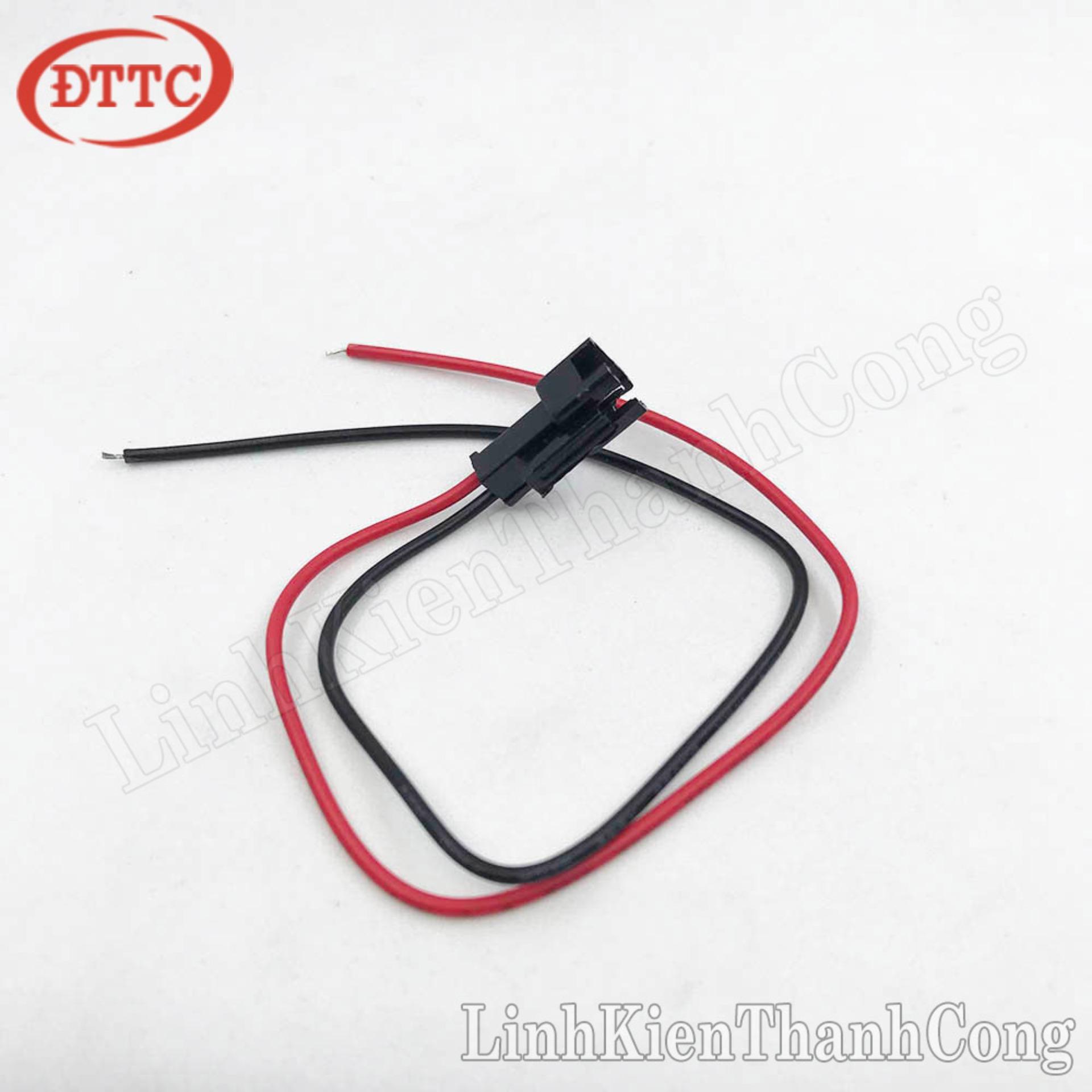 Cáp 2 sợi, 1 đầu đực SM2.54-2R dài 20cm (lõi 22AWG)