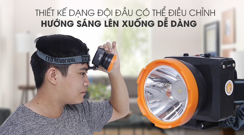 [HÀNG CHÍNH HÃNG] Đèn pin sạc đội đầu Comet CRT1612