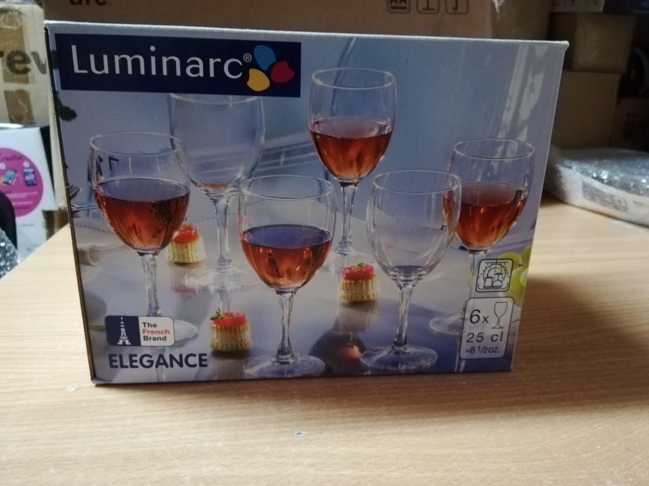 Bộ 6 ly rượu Thủy Tinh Luminarc Elegance 250ml- 13735