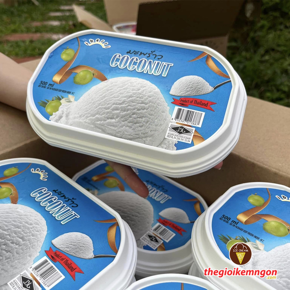 Kem hộp dừa iberri Coconut Thái Lan 500ML