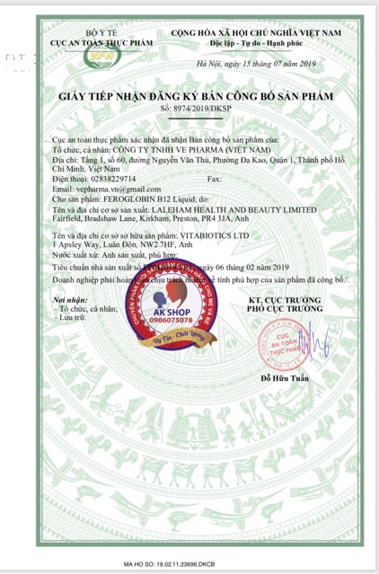 Sắt Nước Feroglobin (Feroglobin Liquid) Hàng