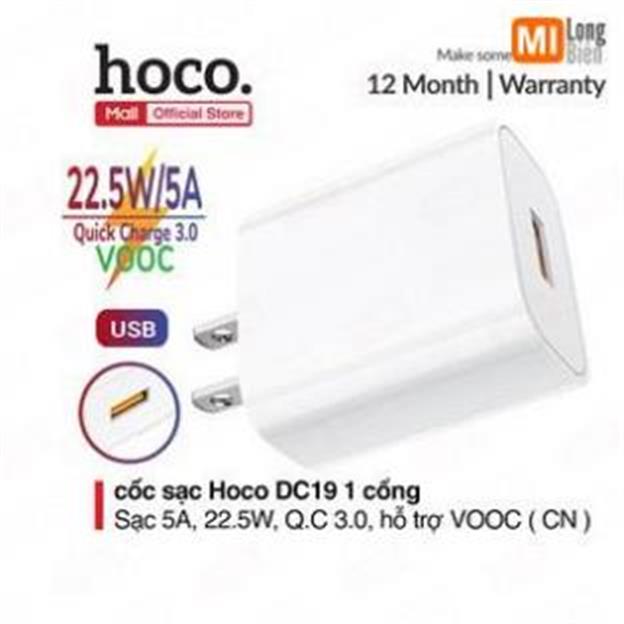 Bộ Sạc Nhanh Hoco DC19 Micro//Type-C (22,5W-5A)- Hỗ trợ sạc siêu nhanh