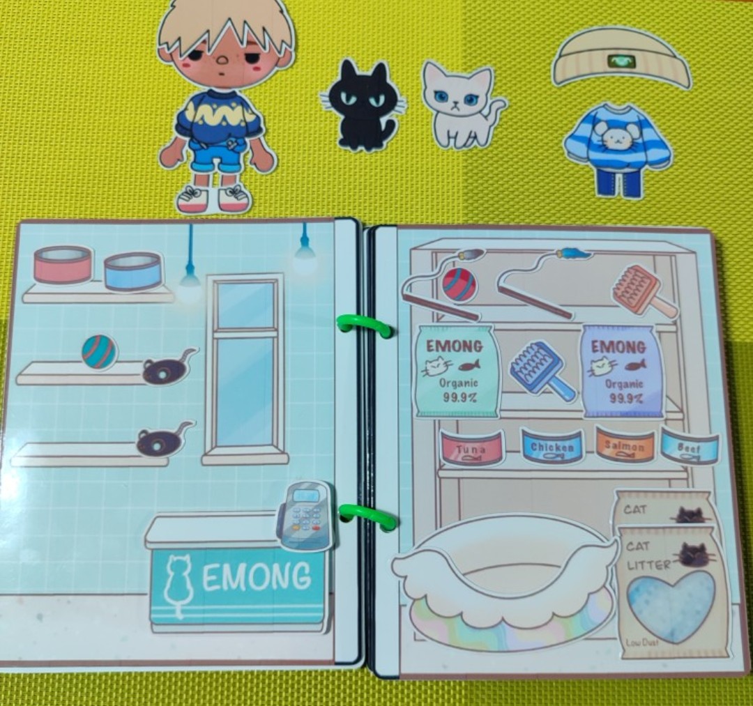 CandyHome Paper -búp bê giấy Cửa Hàng Mèo Con