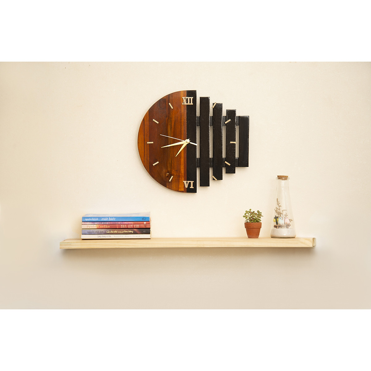 Đồng Hồ Gỗ Decor Treo Tường Mixor Clock - Mã MC01