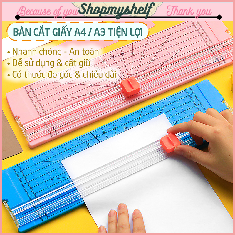 Bàn cắt giấy A4 tiện lợi (tặng kèm 5 lưỡi dao thay thế)