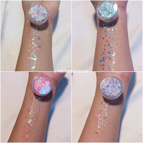 Nhũ mắt Glitter hạt to (c&oacute; sẵn gel)