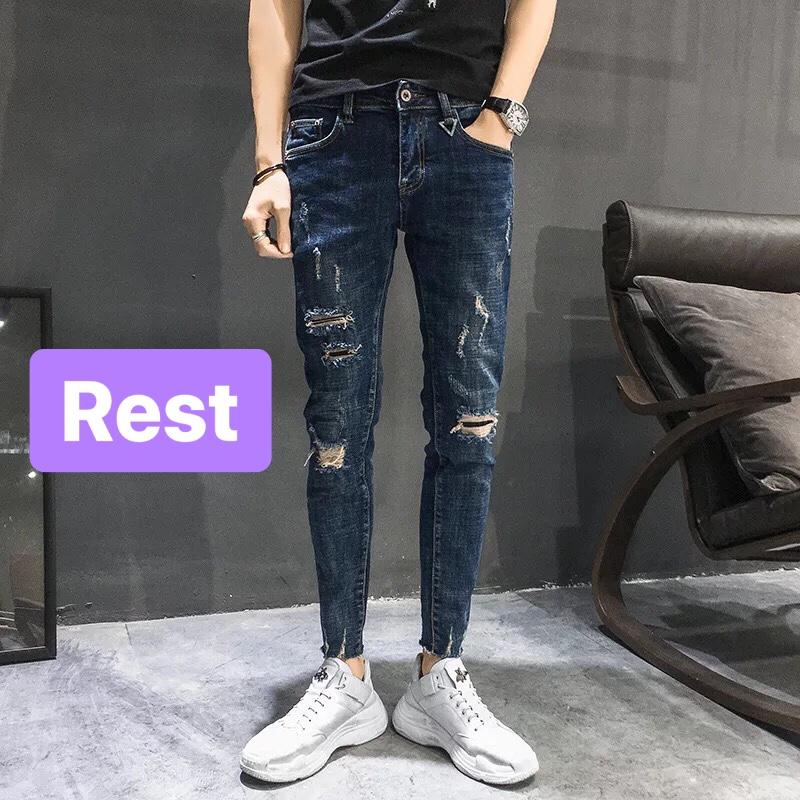 QUẦN JEAN NAM CHẤT BÒ CAO CẤP XANH ĐẬM TUYỆT ĐẸP VINCOM PLAZA EV-9373 EVEREST FASHION