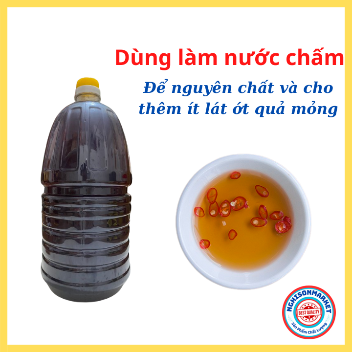 Nước mắm quê truyền thống cá cơm chấm ngon loại đặc biệt can 2 lít đủ