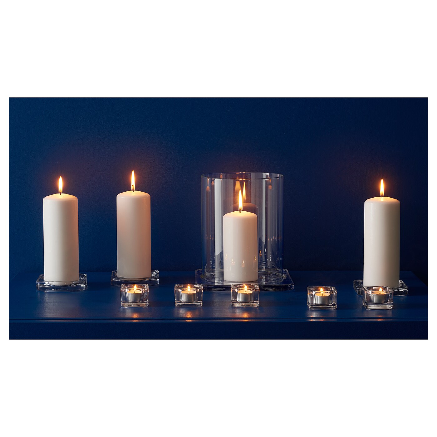 Đĩa nến thủy tinh GLASIG IKEA 10x10cm