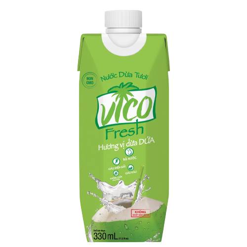 1 Hộp Nước Dừa Vico Fresh 330ml - Vị Dứa