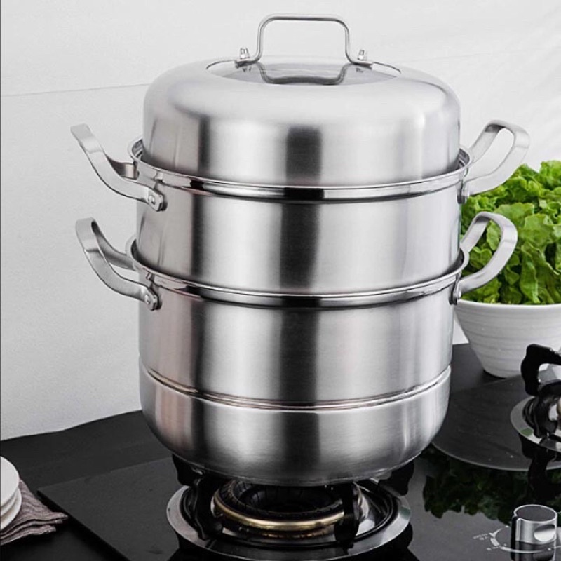 Nồi hấp 3 tầng Inox - Xửng hấp inox