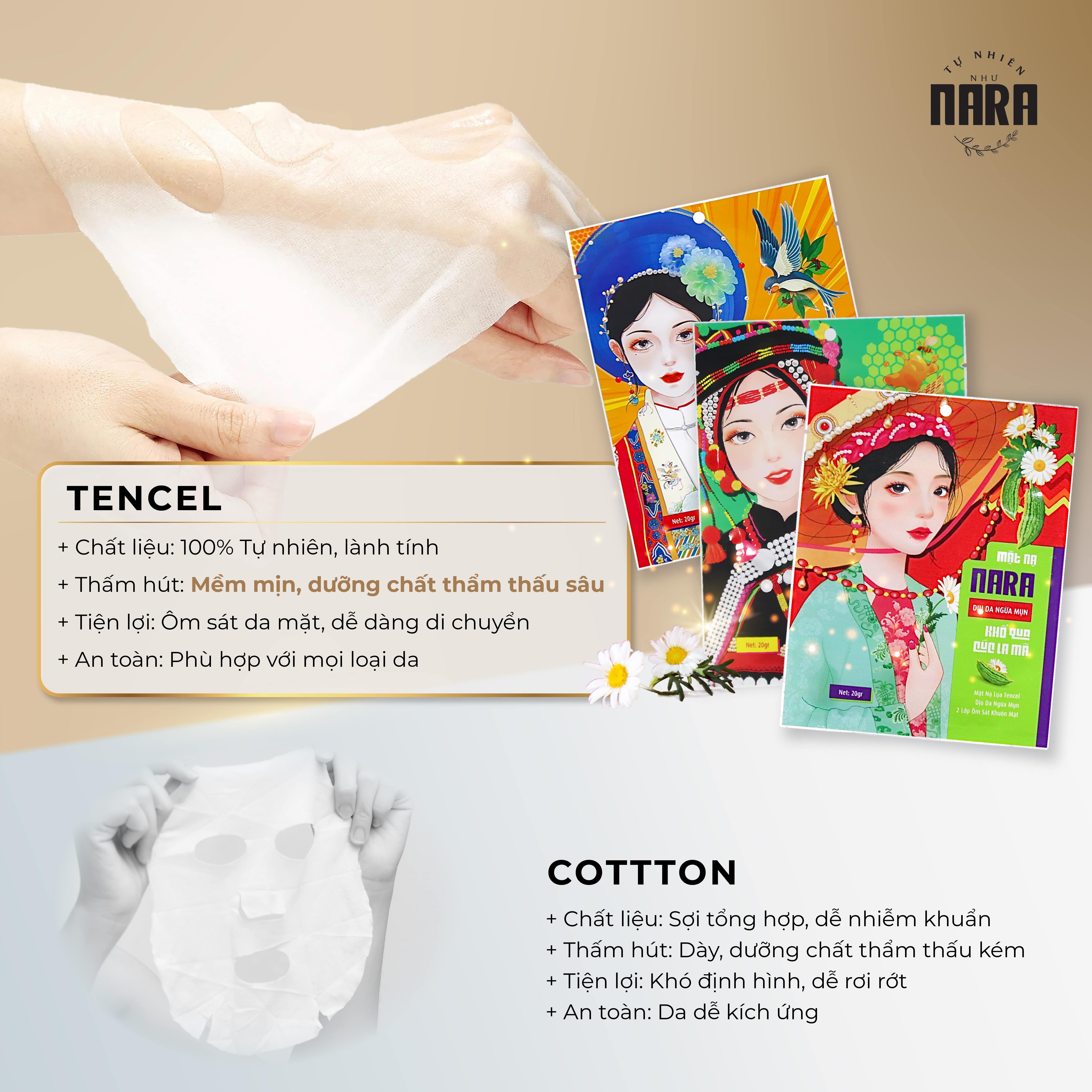 COMBO 3 miếng mặt nạ NARA mỗi loại
