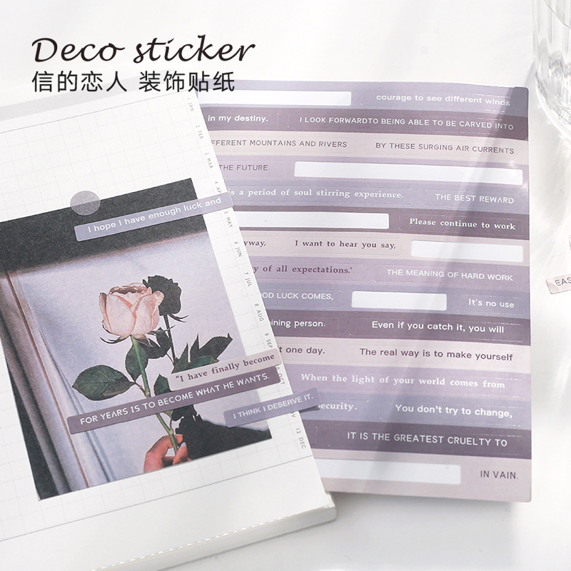[HCM]Set 3 tờ sticker dạng câu quote trang trí đa dụng (Hàng có sẵn)