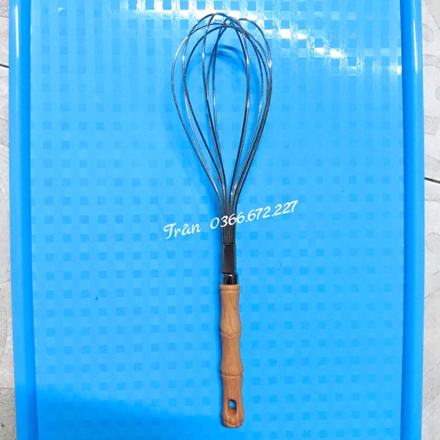 Cây Đánh Trứng Inox Cán Trúc Nhiều Size