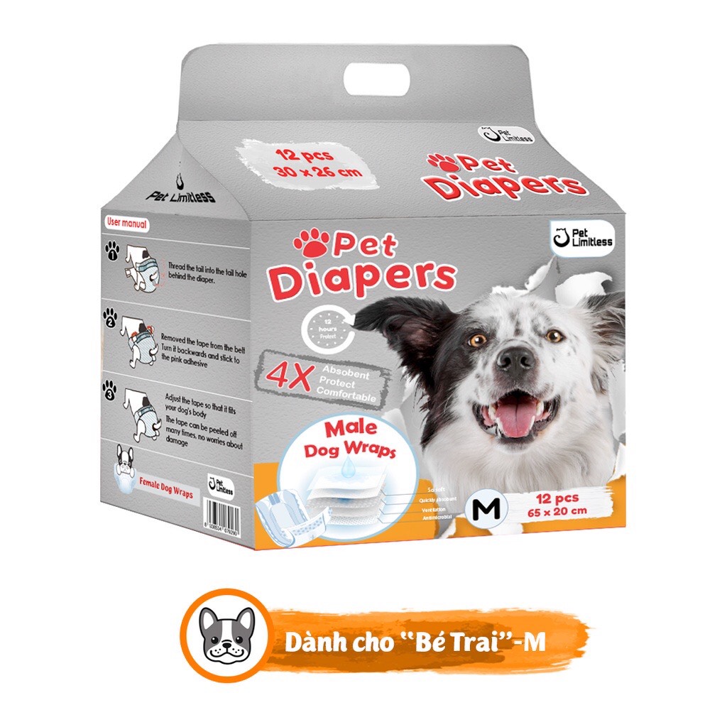 Tả quần - bỉm quần cho chó mèo pet limitless - nhiều size -