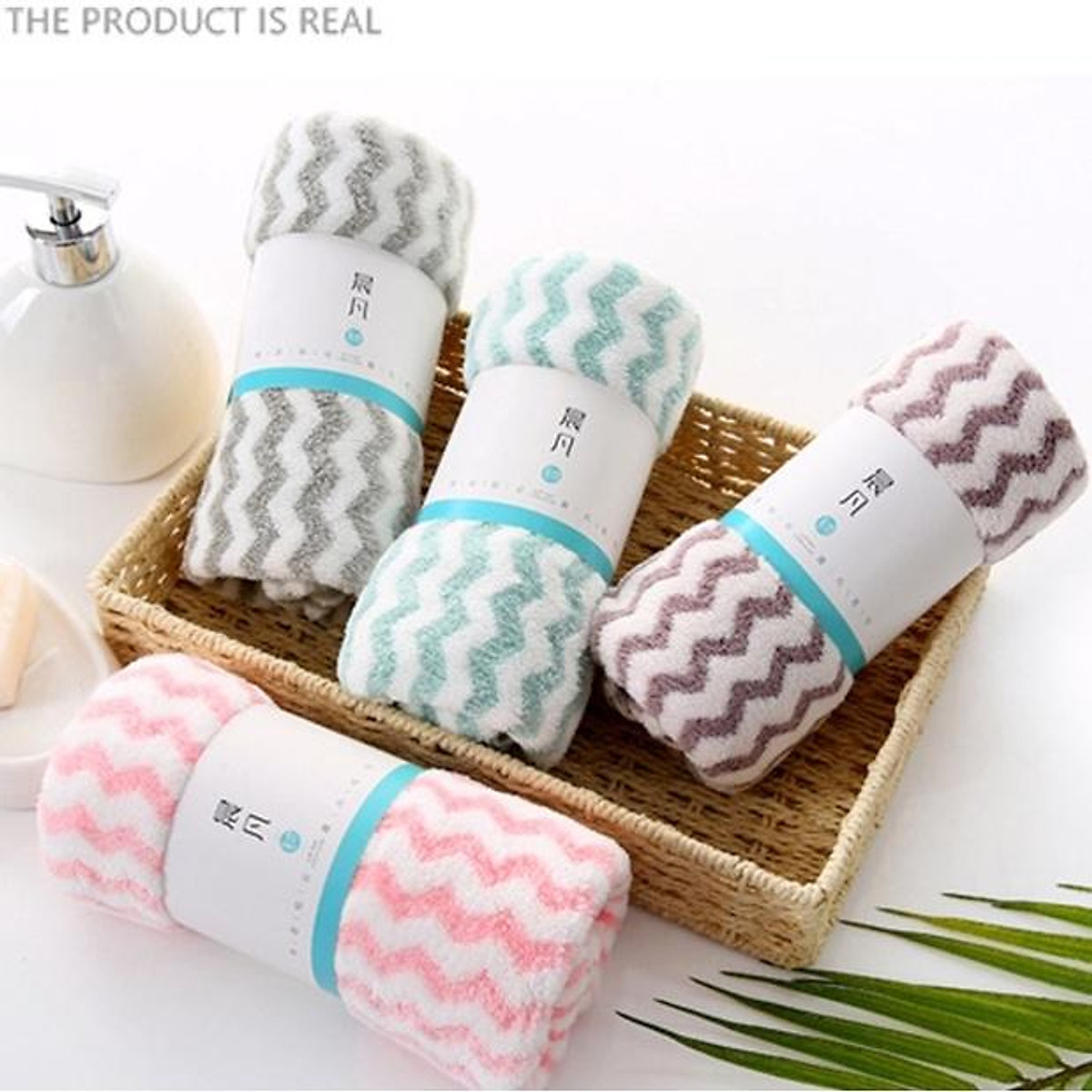Khăn Mặt Nếp Sọc 30x50cm(màu ngẫu nhiên)