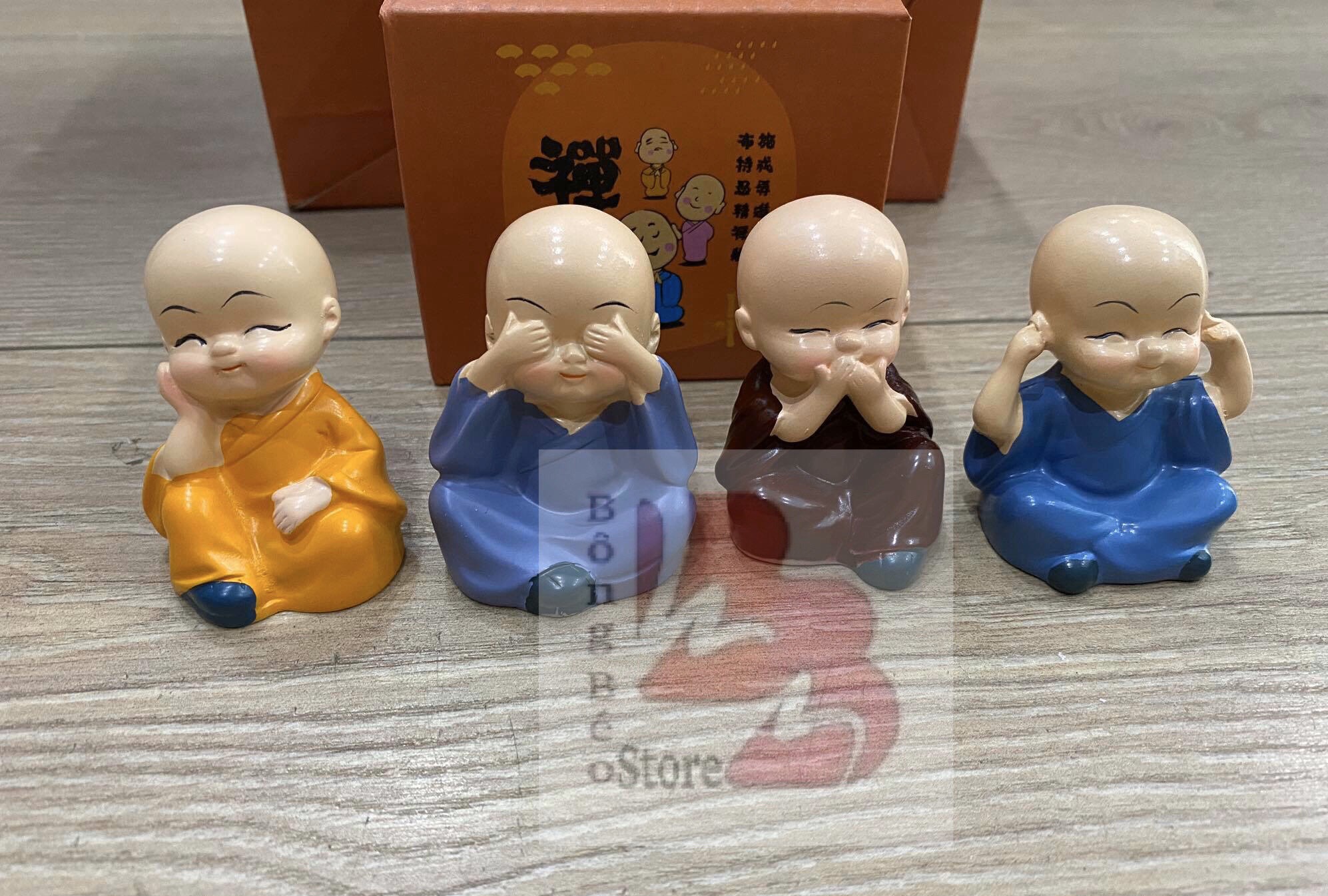 [HCM]Bộ Tượng 4 Chú Tiểu Tứ Không