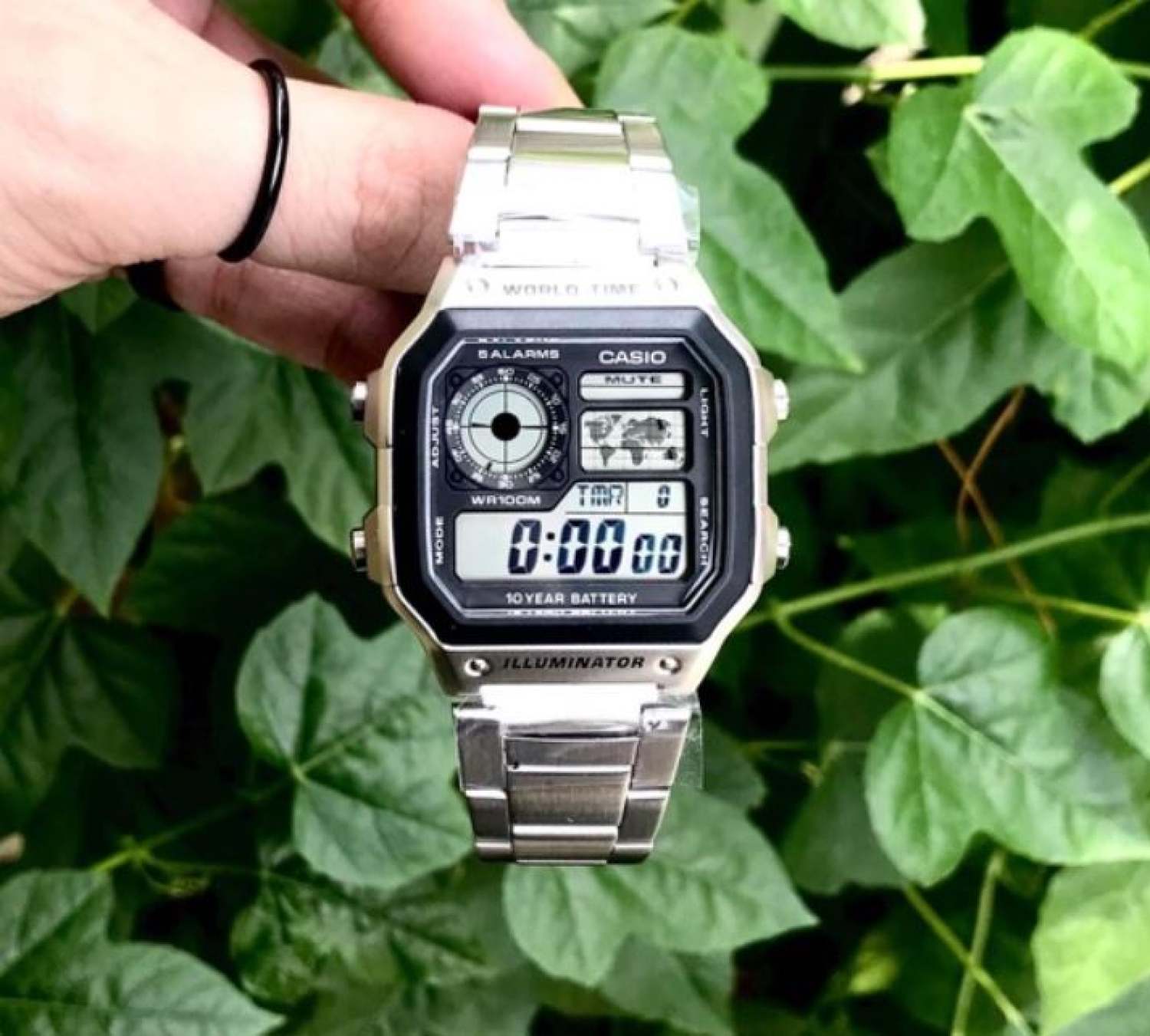 Đồng hồ nam Casio AE1200 worldtime trẻ trυng sang trọng, 3 màu mặt, 2 màu dây đa dạng phong cách- Hatino.store