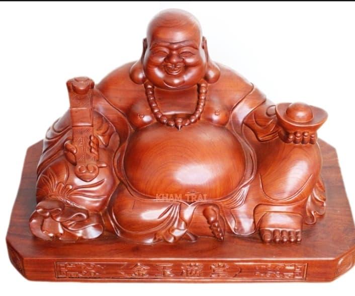 Tượng Phật Di Lặc Gỗ Hương (40cmx20cm)