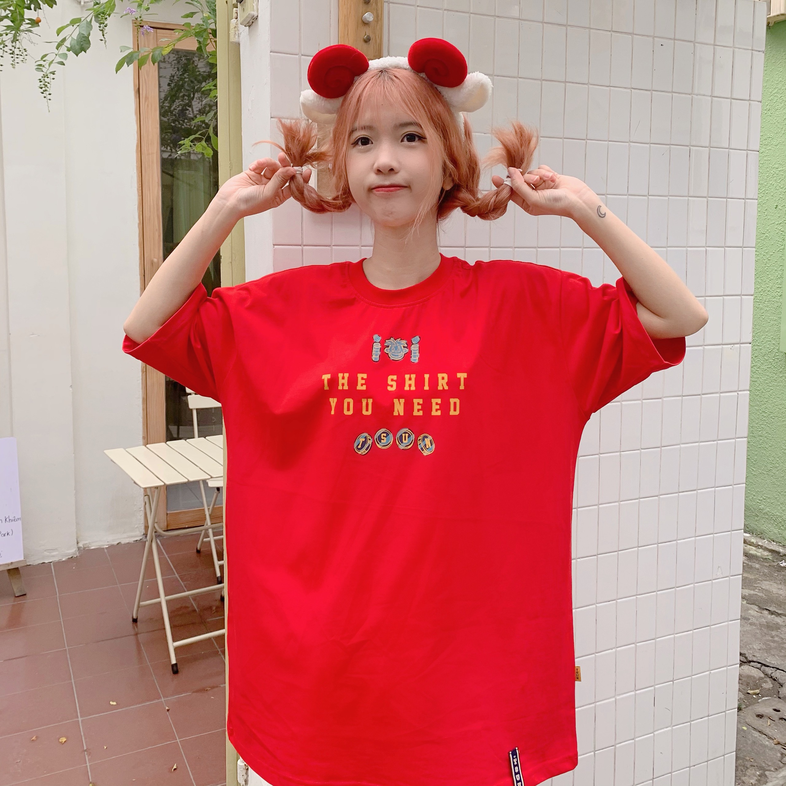 Áo thun TSUN Lucky GOLD - ĐỎ - unisex