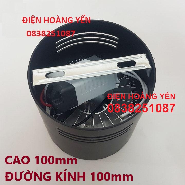 [HCM]Đèn Led tròn nổi 12w đèn lon ốp nổi - phi 100mm x 100mm (đường kính x chiều cao)