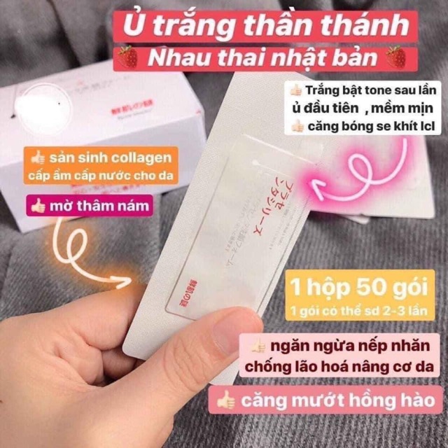 [HCM]Mặt nạ ủ trắng nhau thai cừu Nhật sủi bọt