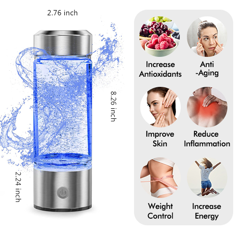 Electric water filter Hydrogen water Generator water bottle Ionizer Maker Hydrogen-Rich Water Antioxidants ORP Hydrogen bottle