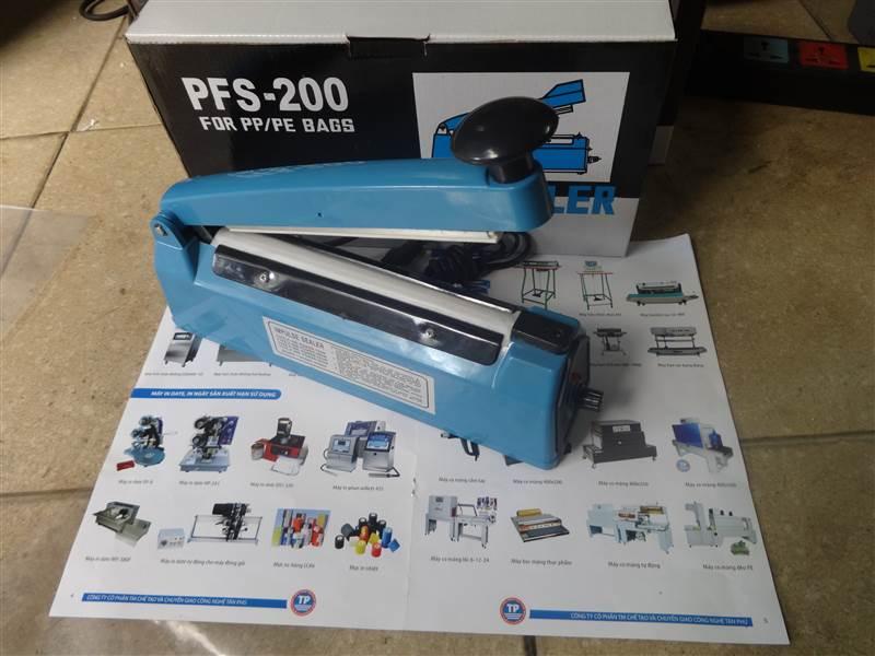 Máy hàn miệng túi nilon PFS-200-máy hàn thủ công dùng tay hạ cần dập để hàn miệng túi-dụng cụ đóng gói- hàn miệng bao