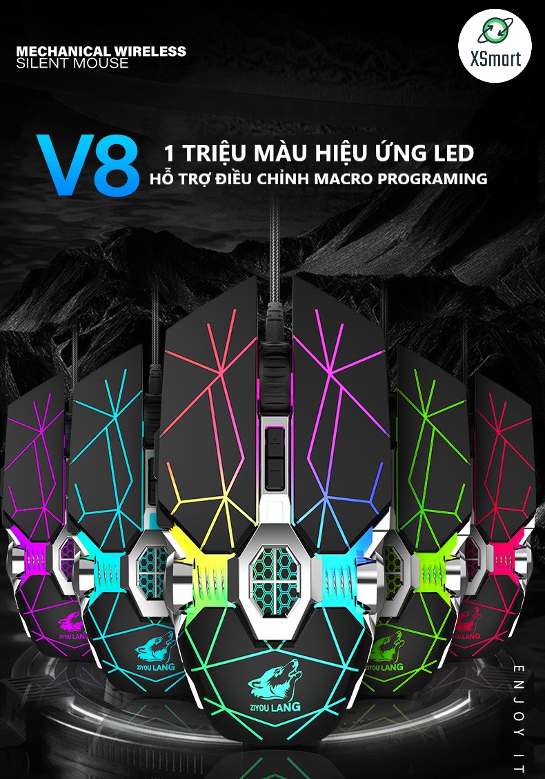 Bộ Bàn phím CƠ chuột và tai nghe chụp tai gaming thế hệ mới FULL LED đổi màu nhiều chế độ T907+V8 tia sét + Q9 NEW 7.1 dùng cho máy tính, laptop, pc