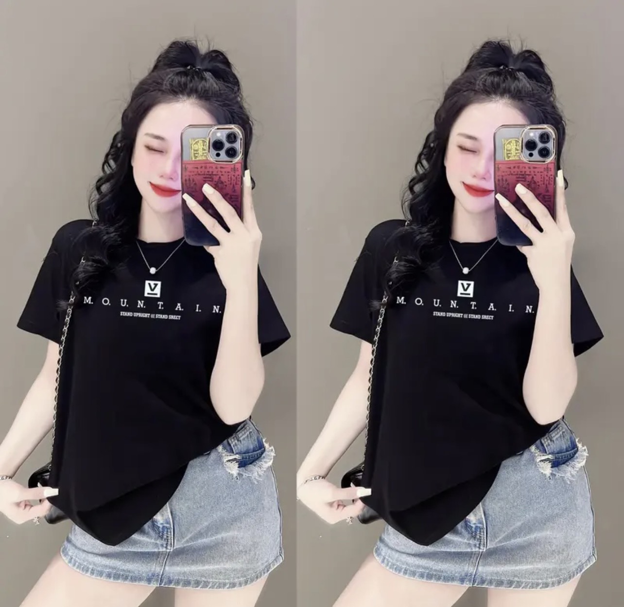 Áo thun cotton Thái dáng vừa ( mã THÁI V phom vừa  )