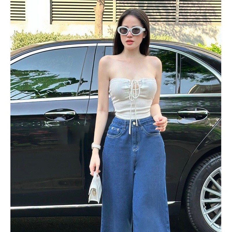 Áo ống cúp ngực đan dây chéo A353