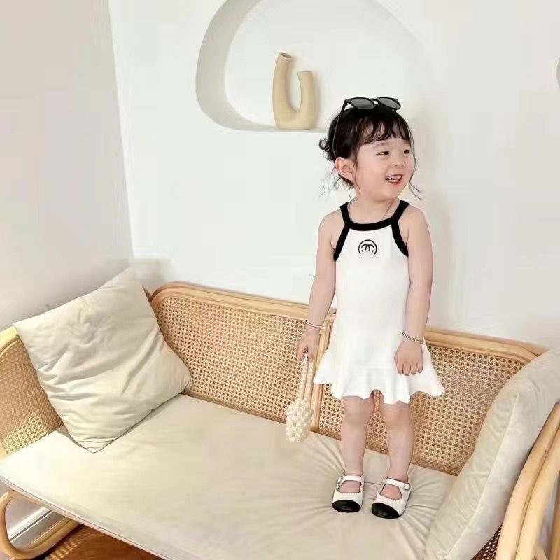 Áo váy đầm thun sát nách xoè đuôi cá nhiều màu cho bé gái