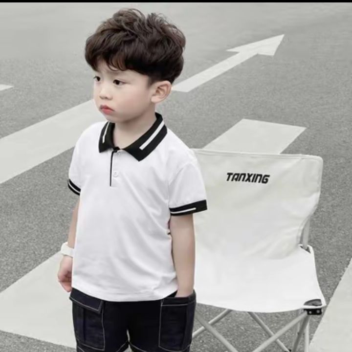 Áo thun bé trai / Áo thun ngắn tay cao cấp chất cotton co giãn bốn chiều cho bé trai 20-40kg